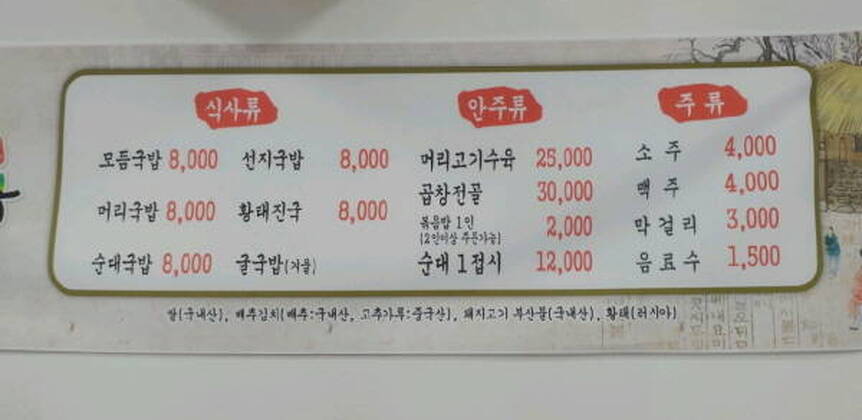 조선제일국밥여문점
